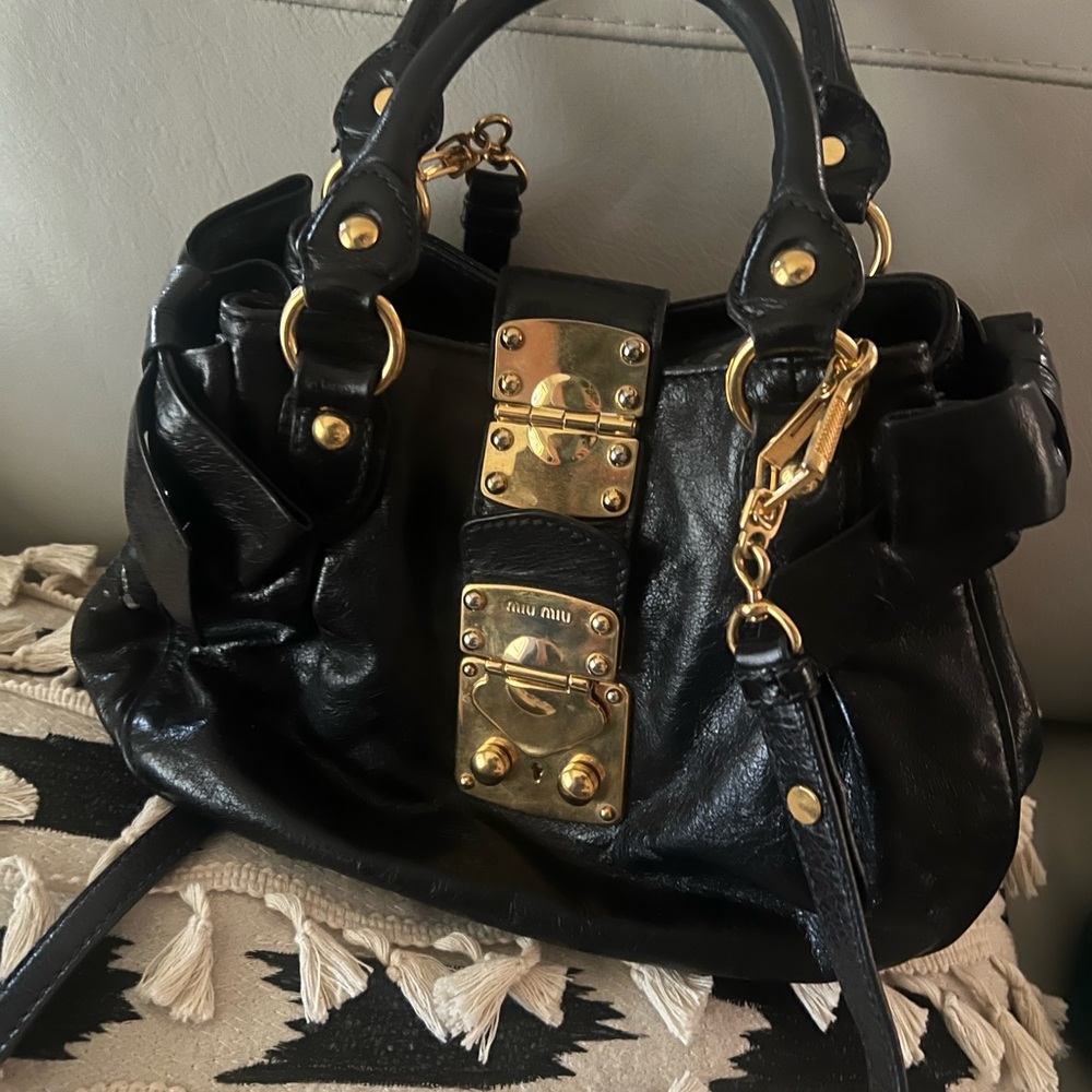 stunning mega rare miu miu leather vitello lux